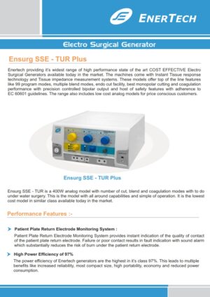 Enertech SSE TUR Plus | 400W Electrosurgical Cautary Machine