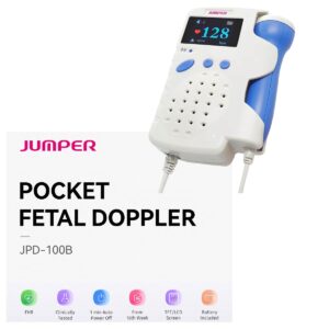 Jumper JPD 100B | Hand Held Fetal Doppler | Colour TFT Screen with Rechargeable Battery
